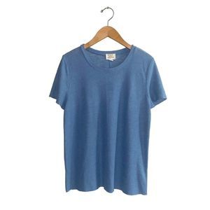 Project Social T Los Angeles Light Weight Raw Hem Slub Knit T Shirt Size Medium